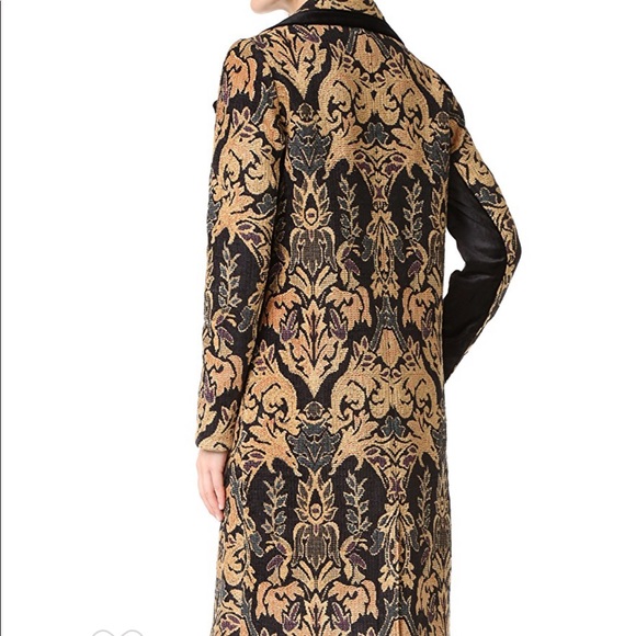 FREE PEOPLE Jacquard Blocked Tapestry Coat Jacket - Picture 7 of 8